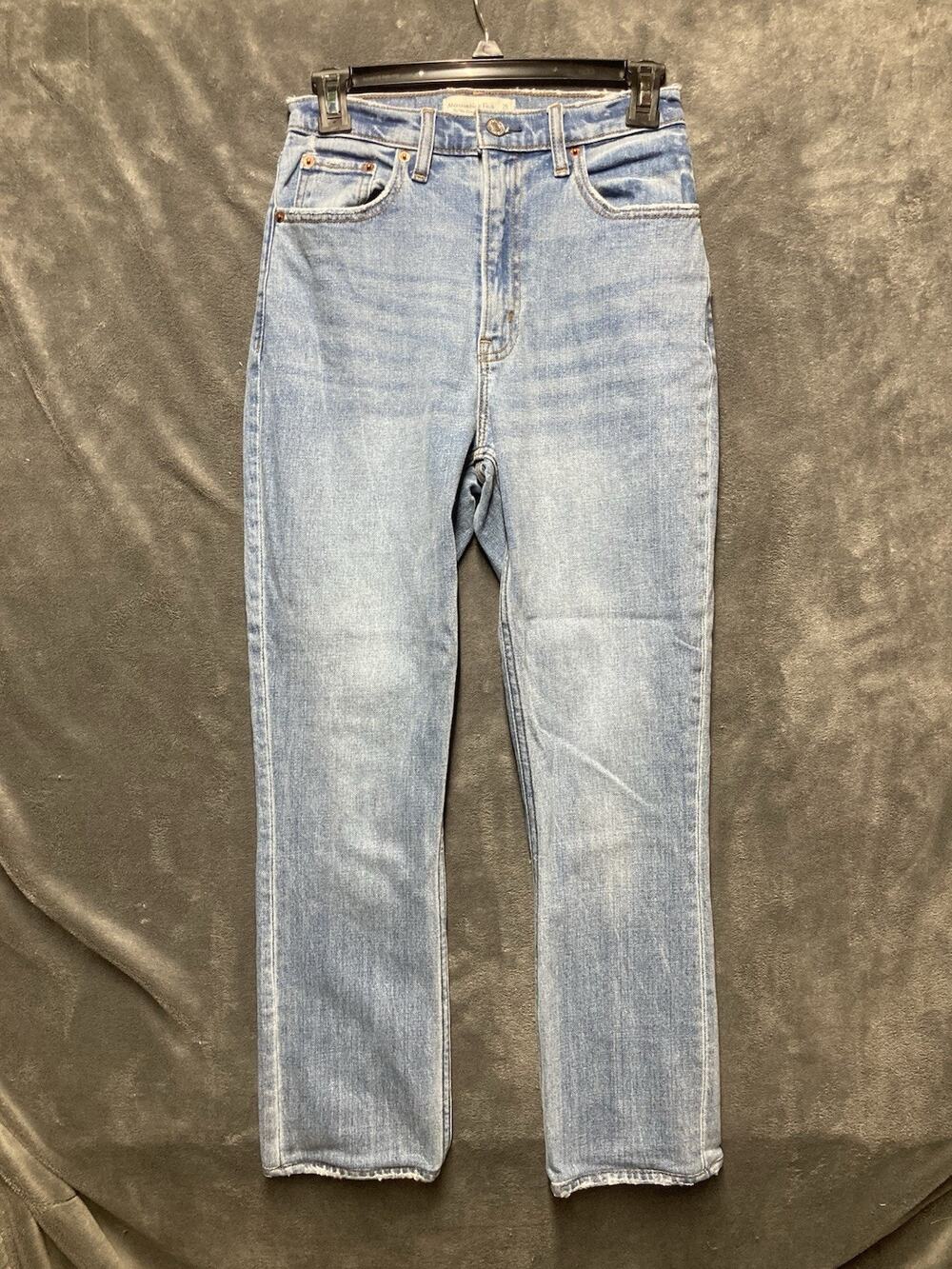 Abercrombie & Fitch The ‘90s Slim Straight Ultra High Rise Jeans 26/2R Curve Luv